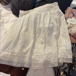 Faded Glory White Skirt with Ruffle Detail
